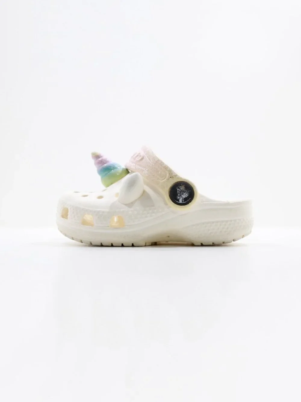 Crocs I Am Rainbow Unicorn White Rubber Clogs - Toddler 5